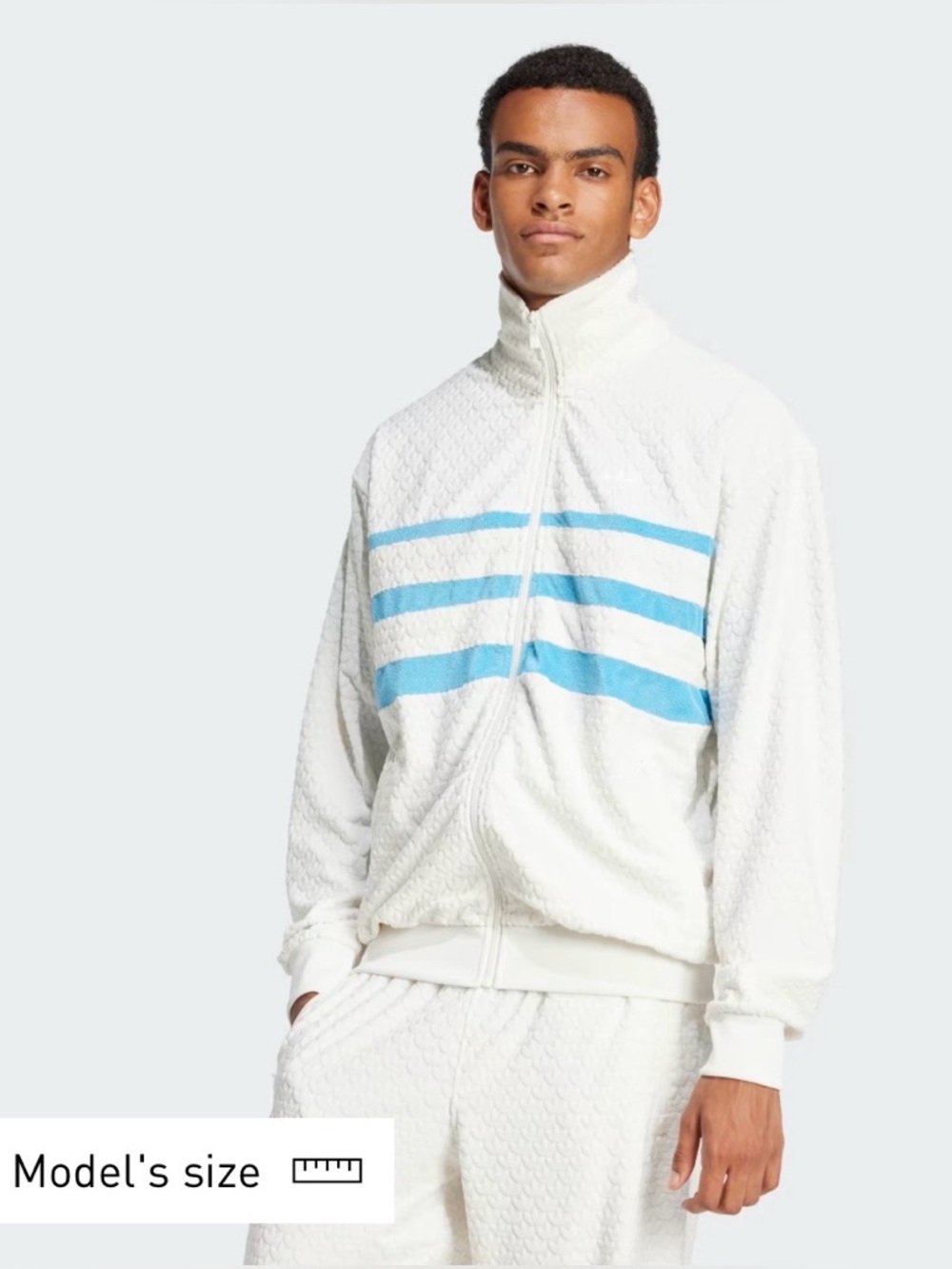 Adidas Originals Q12 Monogram Full-Zip Track Jacket Men’s Large White JP4420